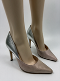 Peter Kaiser - Pumps - taupe en zilver, spitse neus, hoge hak - 36