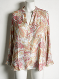 ZARA WOMAN - Blouse - meerkleurig, paisleyprint, knoopsluiting - M