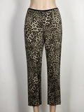 Marc Cain - Broek - luipaardprint, hoge taille, rechte pijpen - M