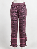ROUGH STUDIOS - Broek - roze en zwart, grafische print, elastische tailleband - S