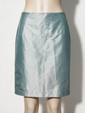 Purdey - Rok - lichtblauw, satijnachtige glans, knielengte - S