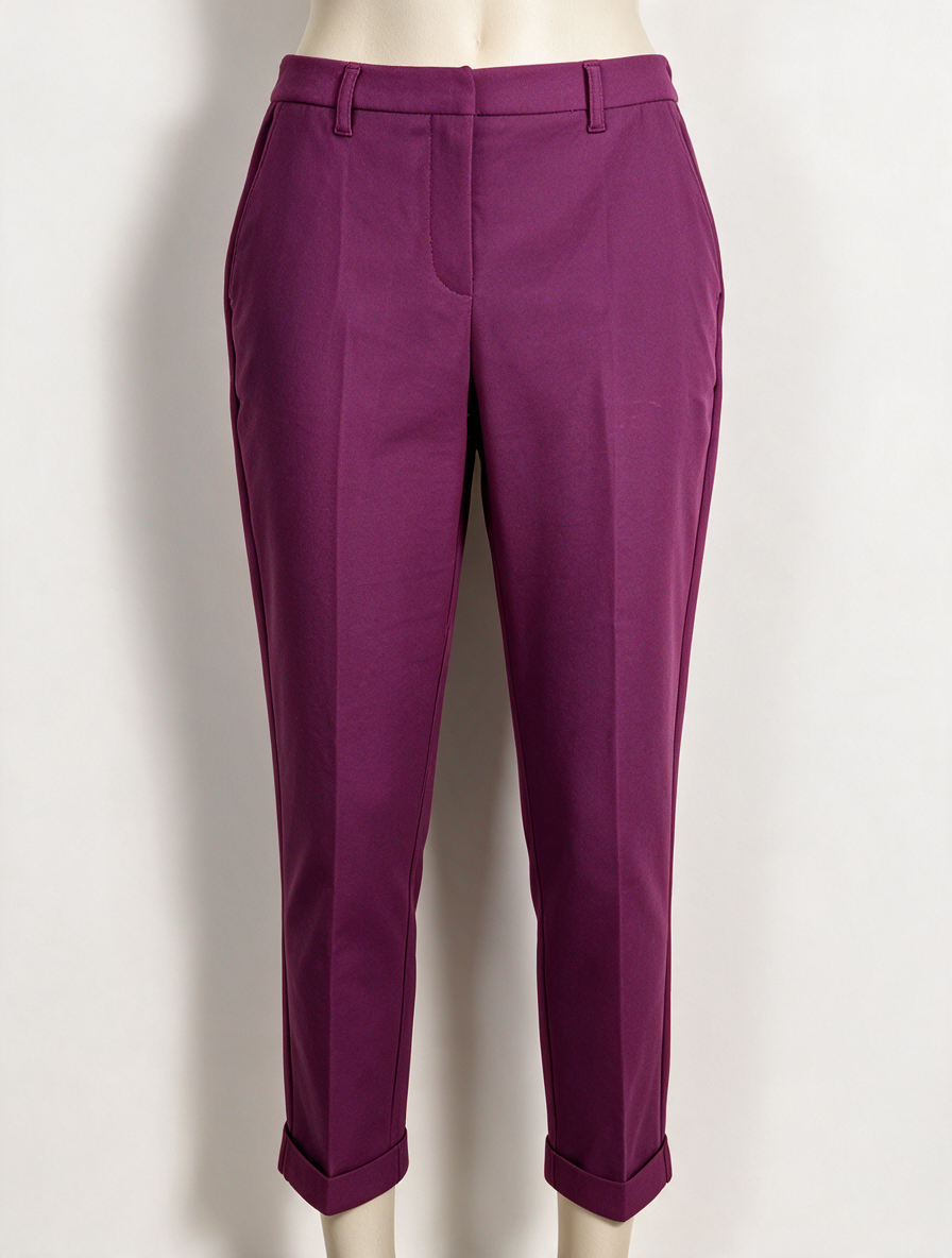 MS Mode - Broek - paars-roze, rechte pasvorm, blinde ritssluiting - XXL