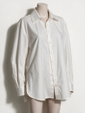 ZARA - Blouse - wit, klassieke kraag, knoopsluiting - M
