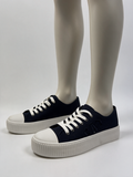 GAP Sneakers - blauw canvas, witte rubberen zool, veters - maat 36
