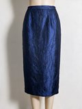 Creation Atelier GS - Rok - kobaltblauw, glanzend, elastische taille - XL