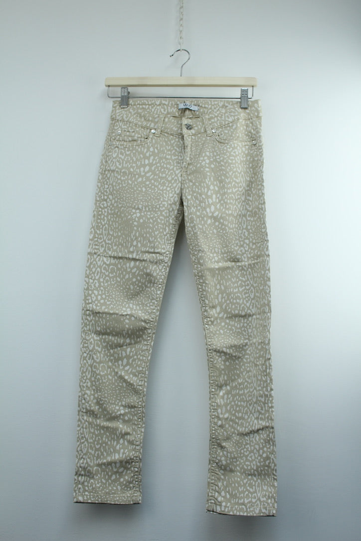 Liu Jo bedrukte beige jeans maat XS