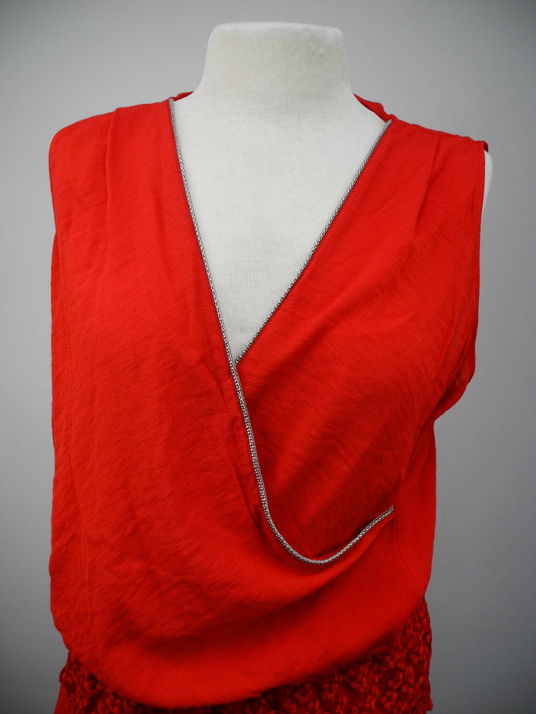 Maje rood jurkje maat 3