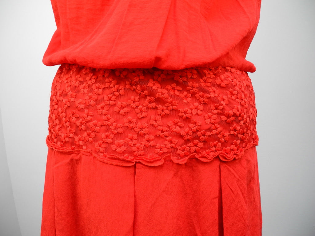 Maje rood jurkje maat 3