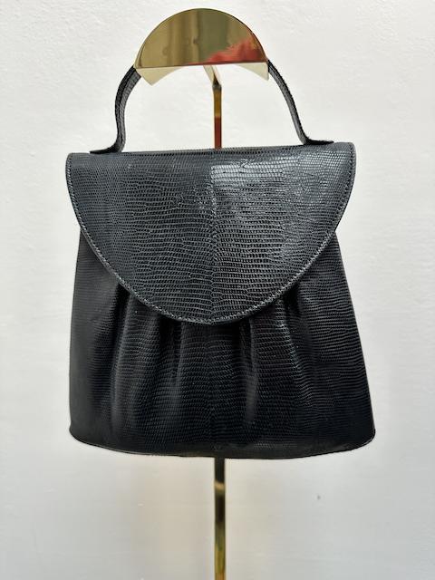 Donkerblauwe handtas vintage