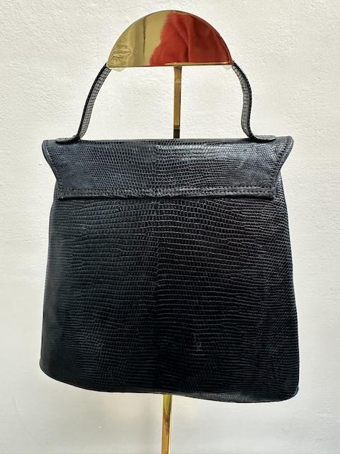 Donkerblauwe handtas vintage