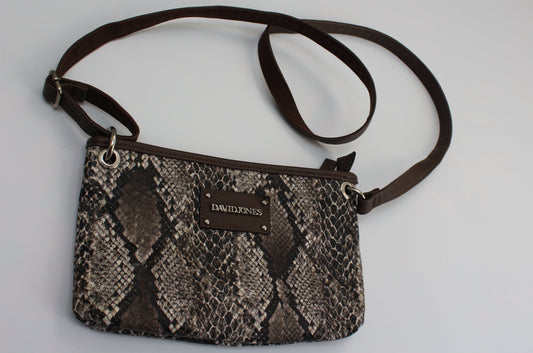 David Jones snakeskin crossbody bag