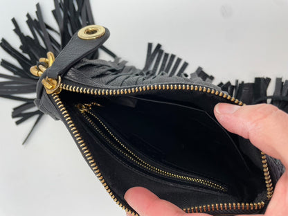 Zara clutch met franjes, tassles en gouden details